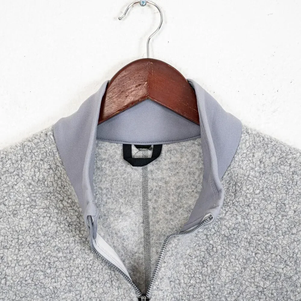Lululemon Tundra Trek 1/2 Zip Pullover jacket Sherpa Fleece gray Large